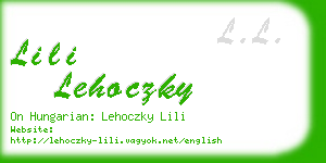 lili lehoczky business card